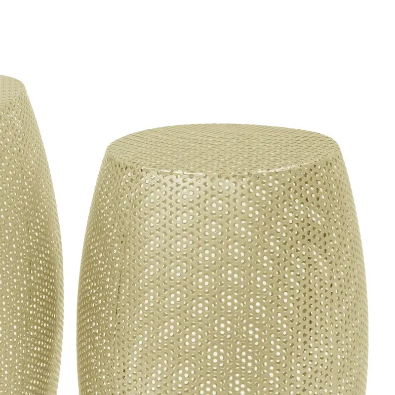 Table d'appoint deux pièces en métal ajouré rond