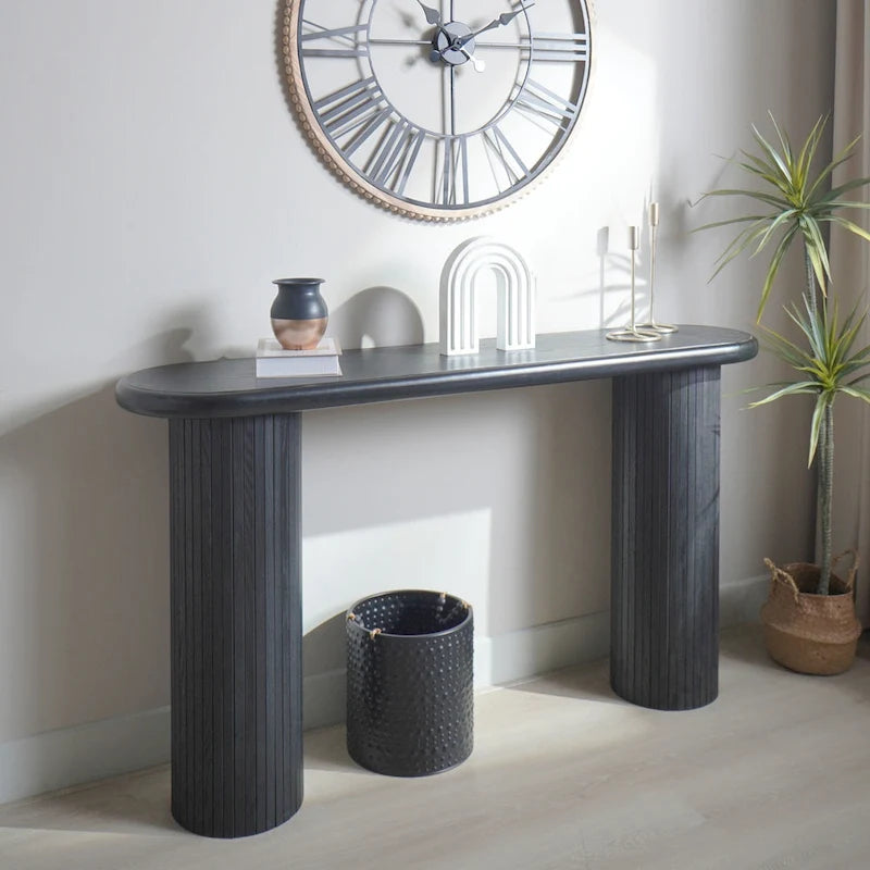 Console en bois avec pieds nervurés