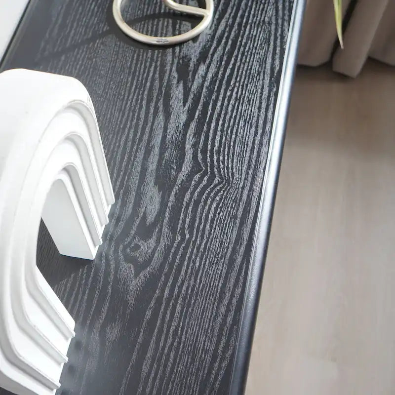 Console en bois avec pieds nervurés