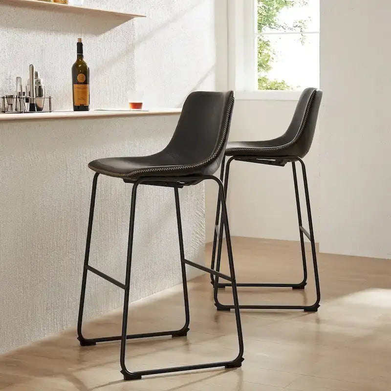 Tabourets de bar hauteur comptoir, tabourets de bar hauts modernes en similicuir