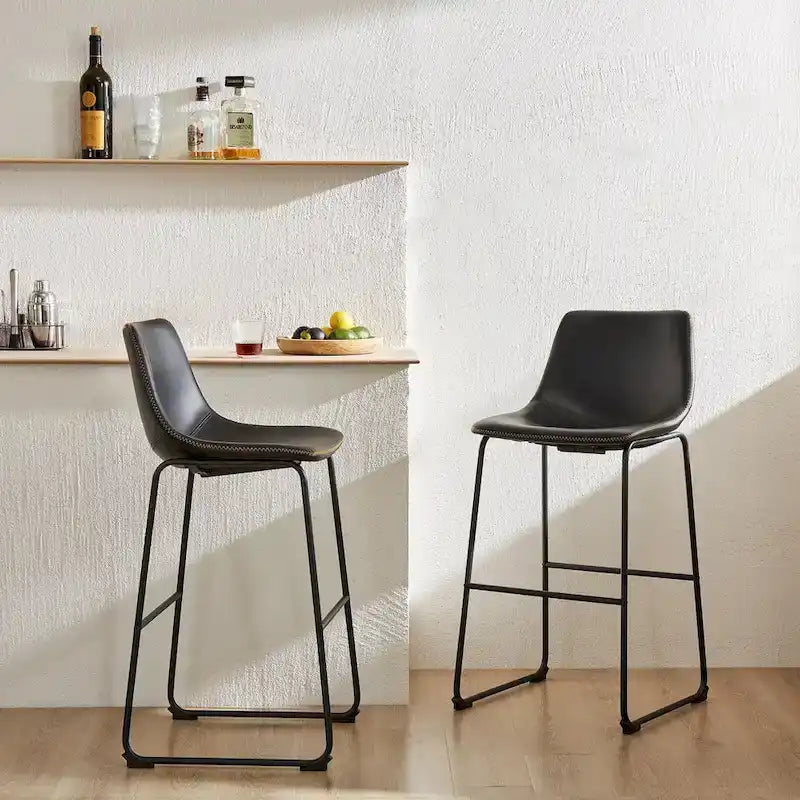 Tabourets de bar hauteur comptoir, tabourets de bar hauts modernes en similicuir