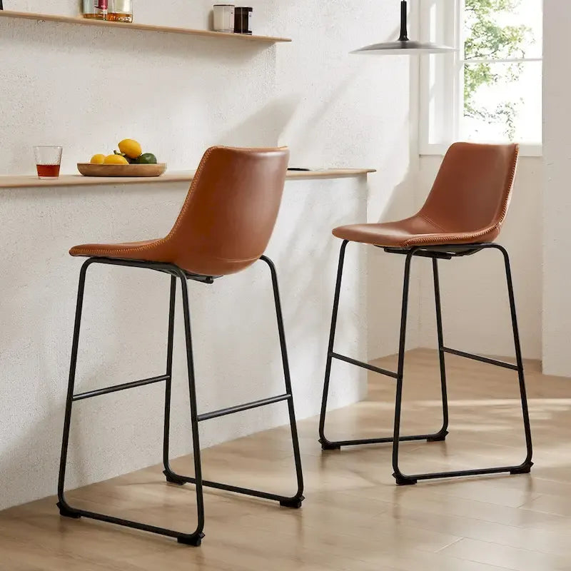 Tabourets de bar hauteur comptoir, tabourets de bar hauts modernes en similicuir