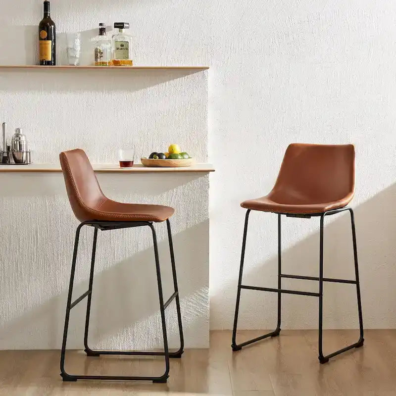Tabourets de bar hauteur comptoir, tabourets de bar hauts modernes en similicuir