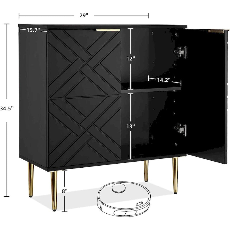 Bahut de rangement, meuble d'appoint, buffet