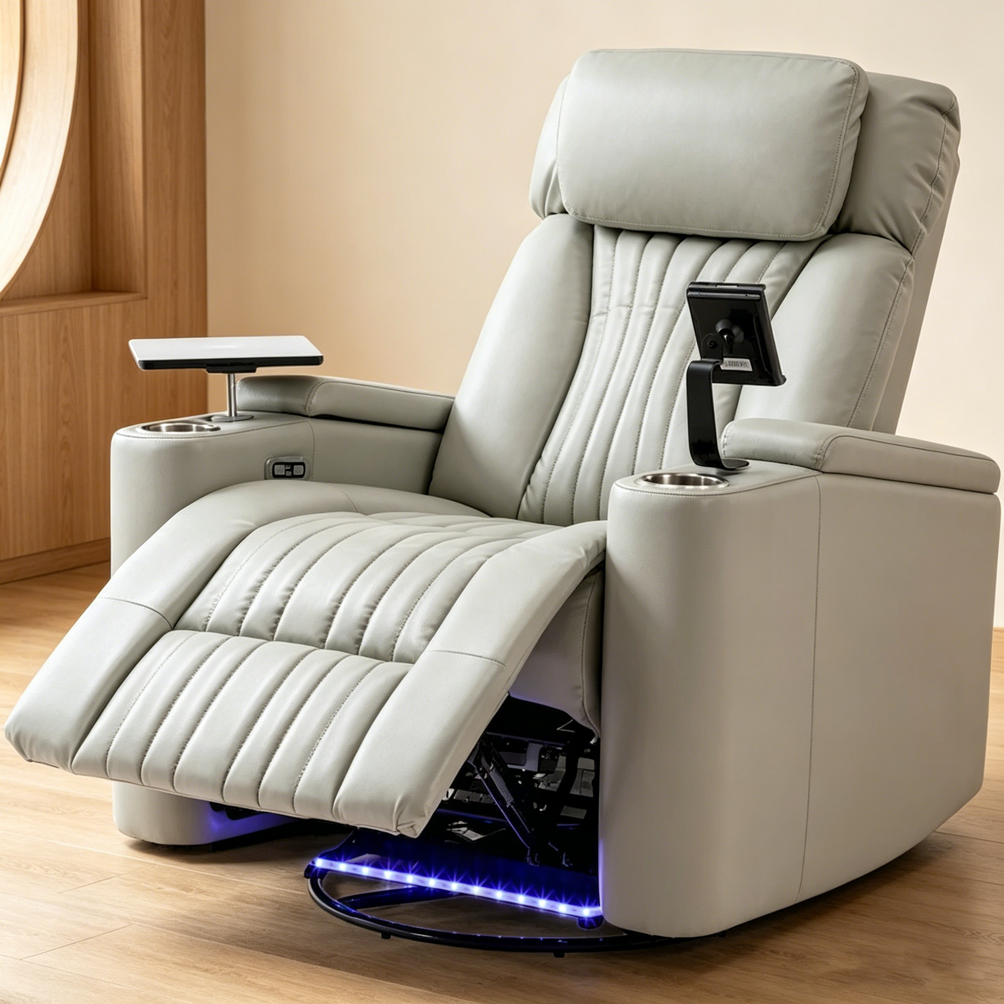Fauteuil inclinable motorisé pivotant pour cinéma maison