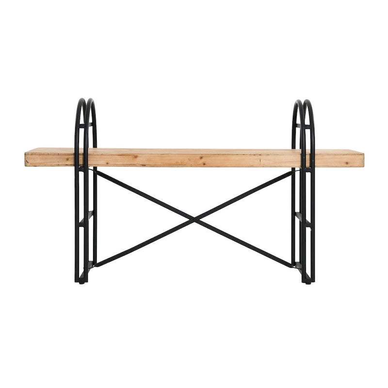 Banc en bois et métal