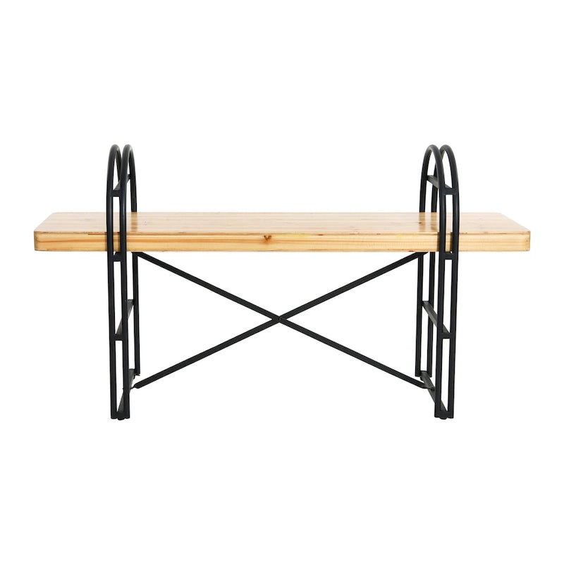 Banc en bois et métal