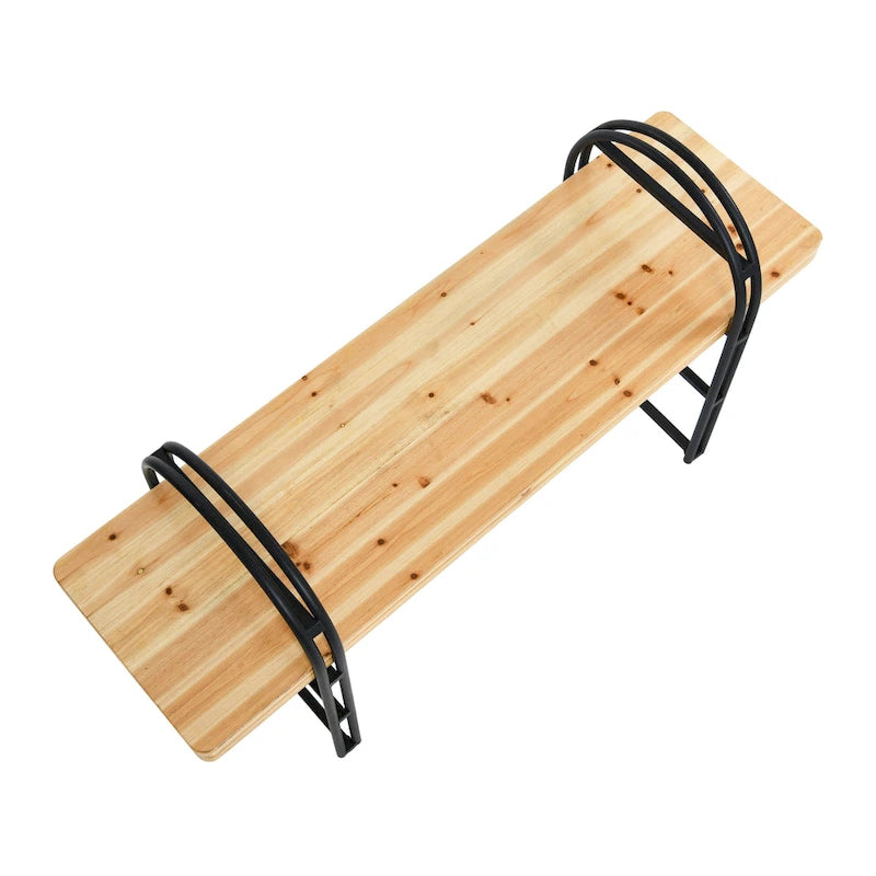 Banc en bois et métal