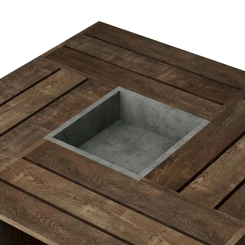 Table basse mobile avec étagères ouvertes