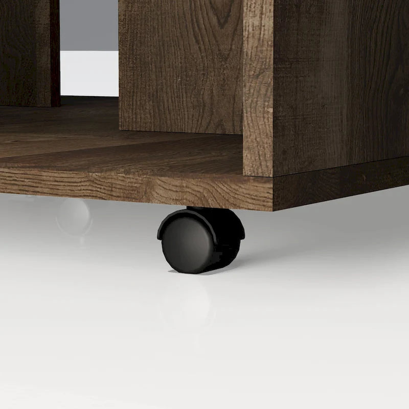 Table basse mobile avec étagères ouvertes