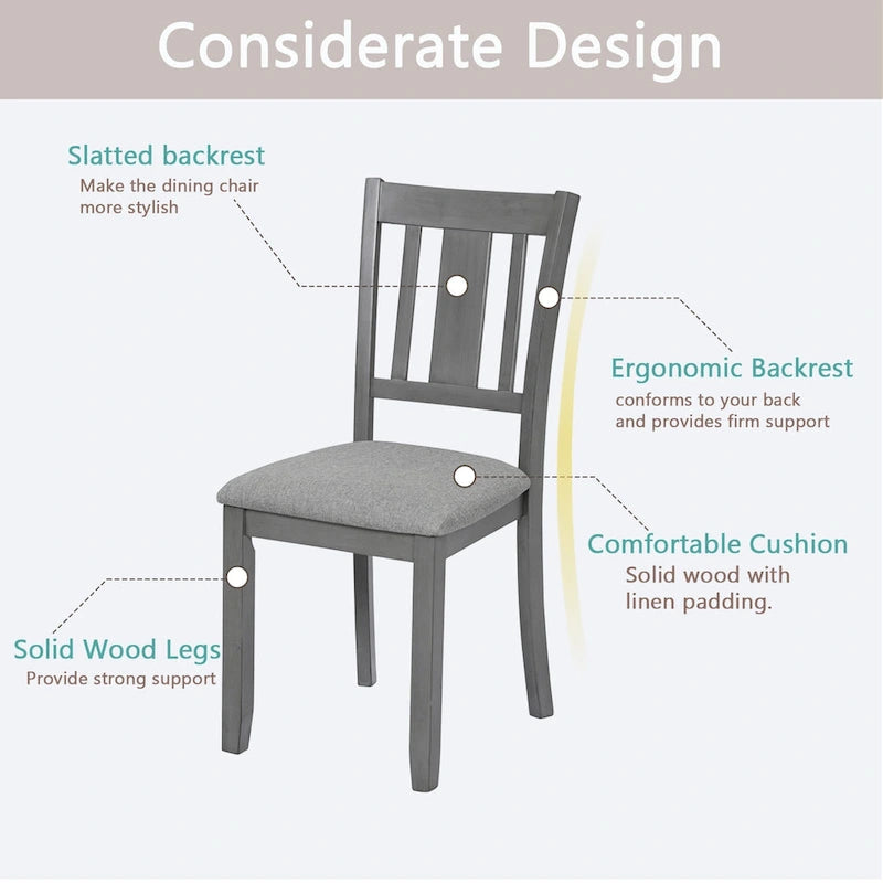 Chaises de salle à manger avec assise rembourrée