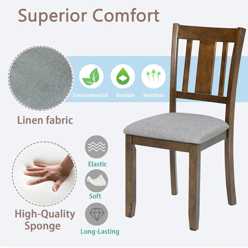Chaises de salle à manger avec assise rembourrée