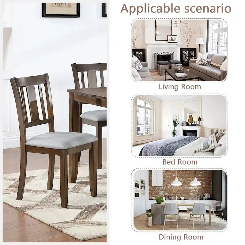 Chaises de salle à manger avec assise rembourrée