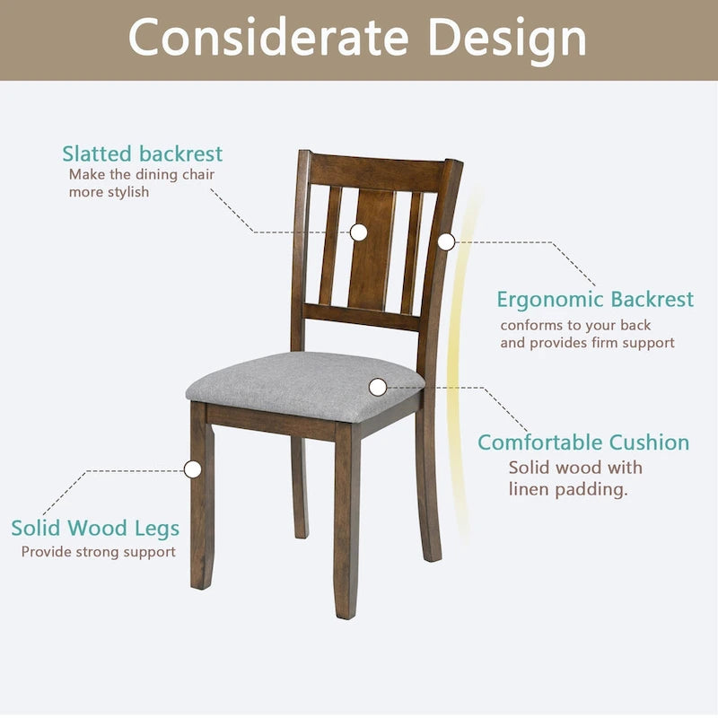 Chaises de salle à manger avec assise rembourrée