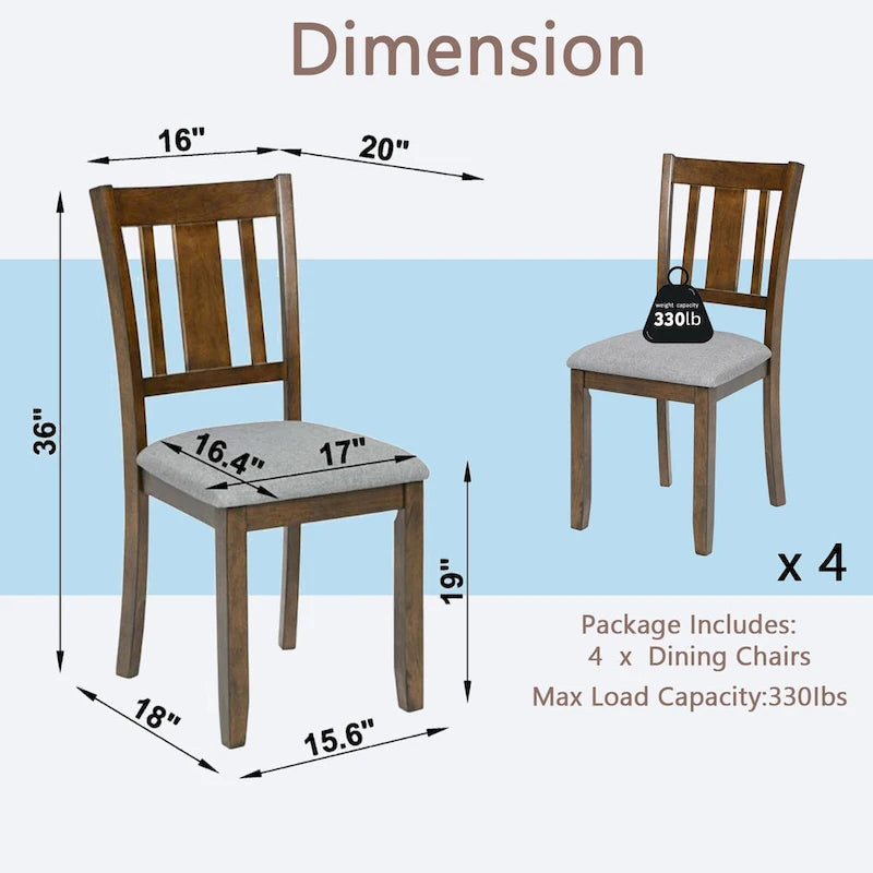 Chaises de salle à manger avec assise rembourrée