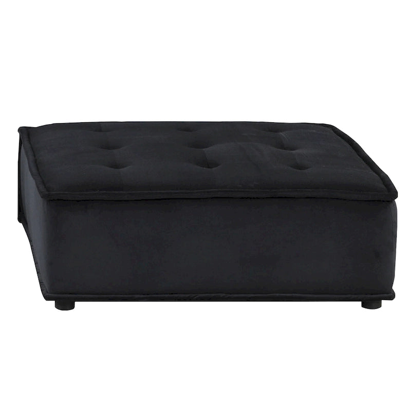 Chaise longue sans accoudoirs en velours