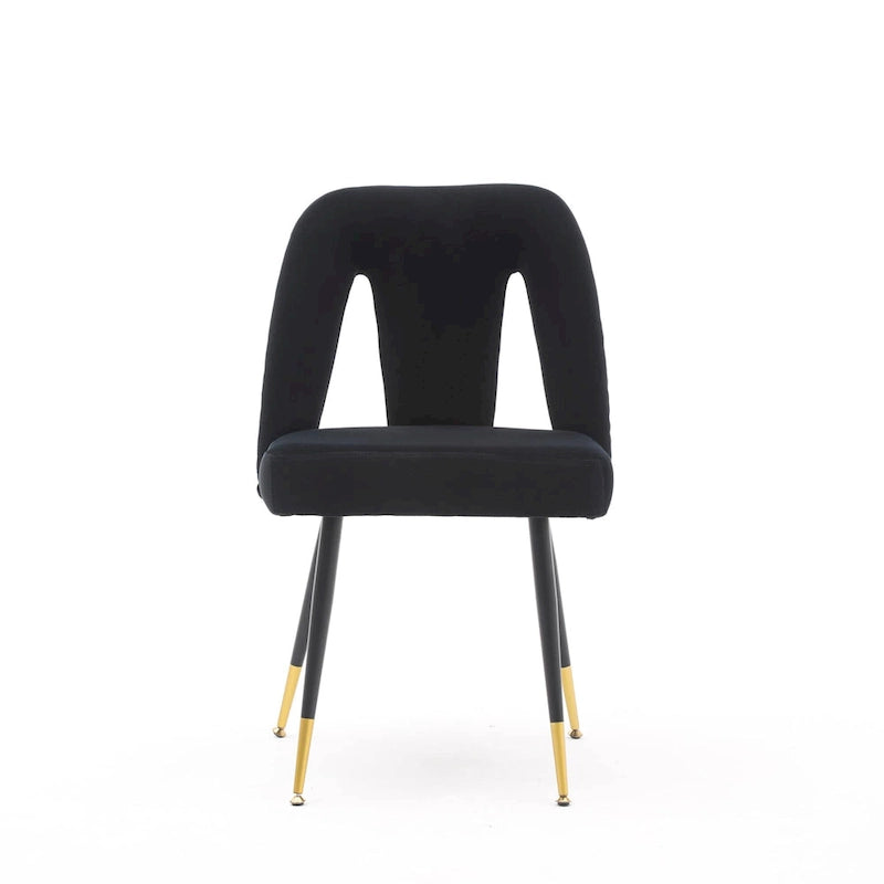 Chaises de salle à manger modernes en velours (lot de 2)