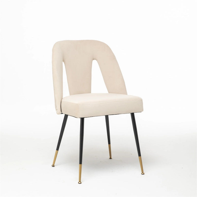 Chaises de salle à manger modernes en velours (lot de 2)