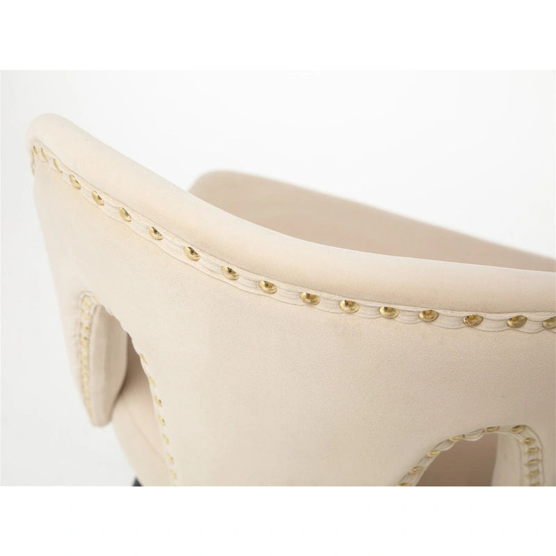 Chaises de salle à manger modernes en velours (lot de 2)
