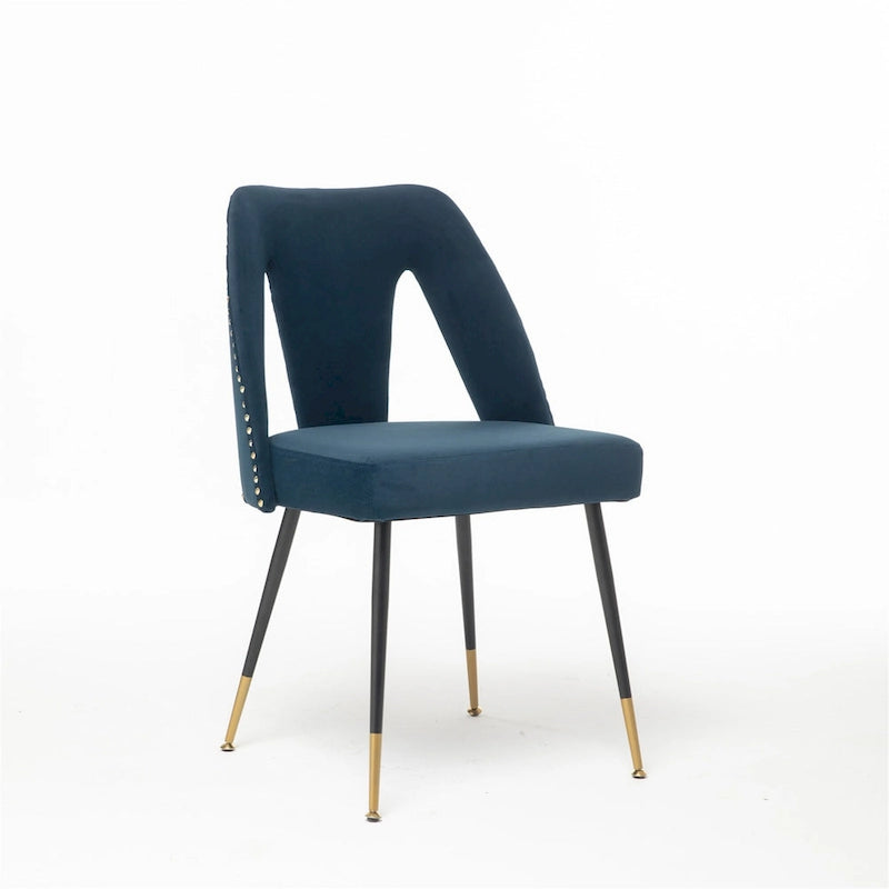Chaises de salle à manger modernes en velours (lot de 2)