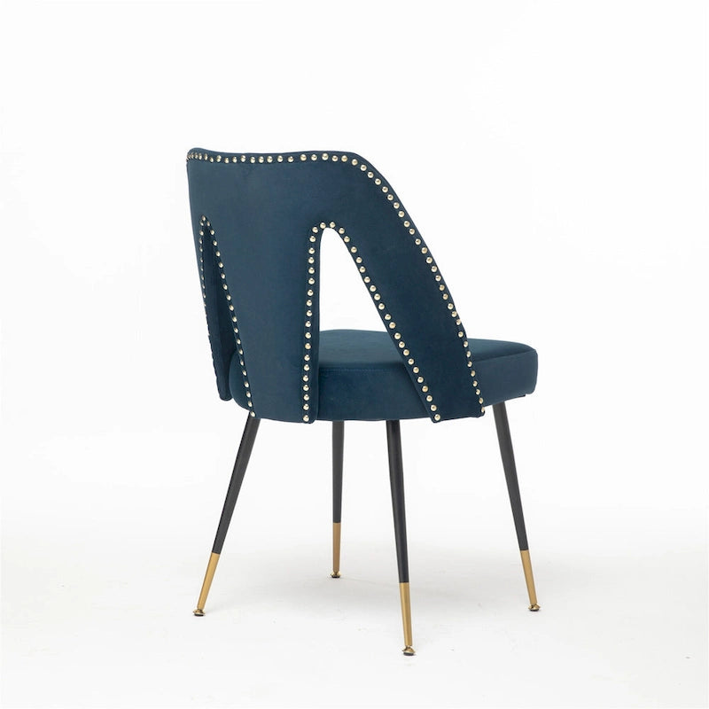 Chaises de salle à manger modernes en velours (lot de 2)