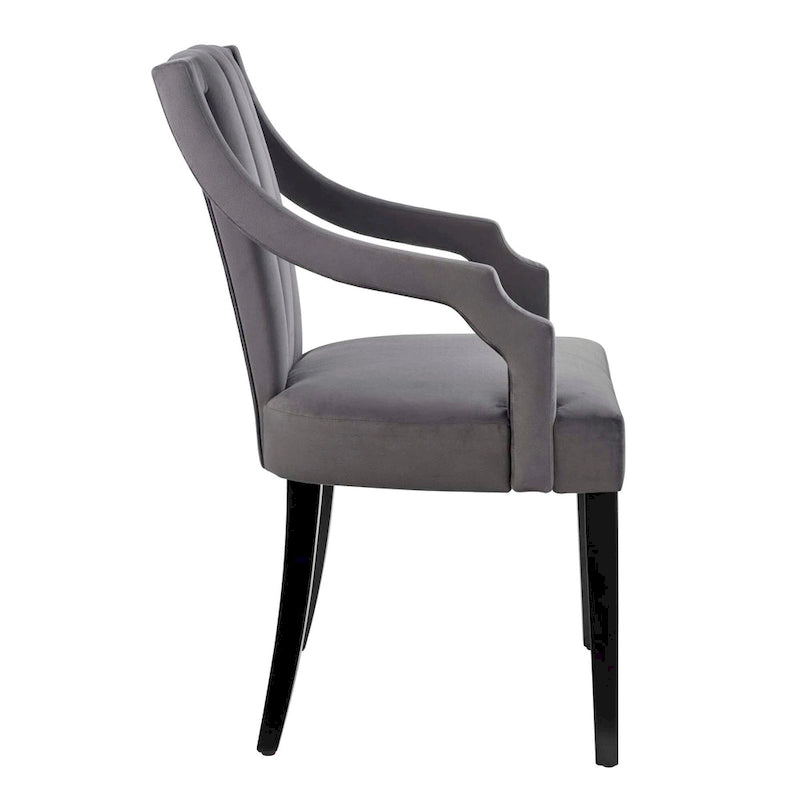 Chaises de salle à manger en velours - Deux chaises par ensemble