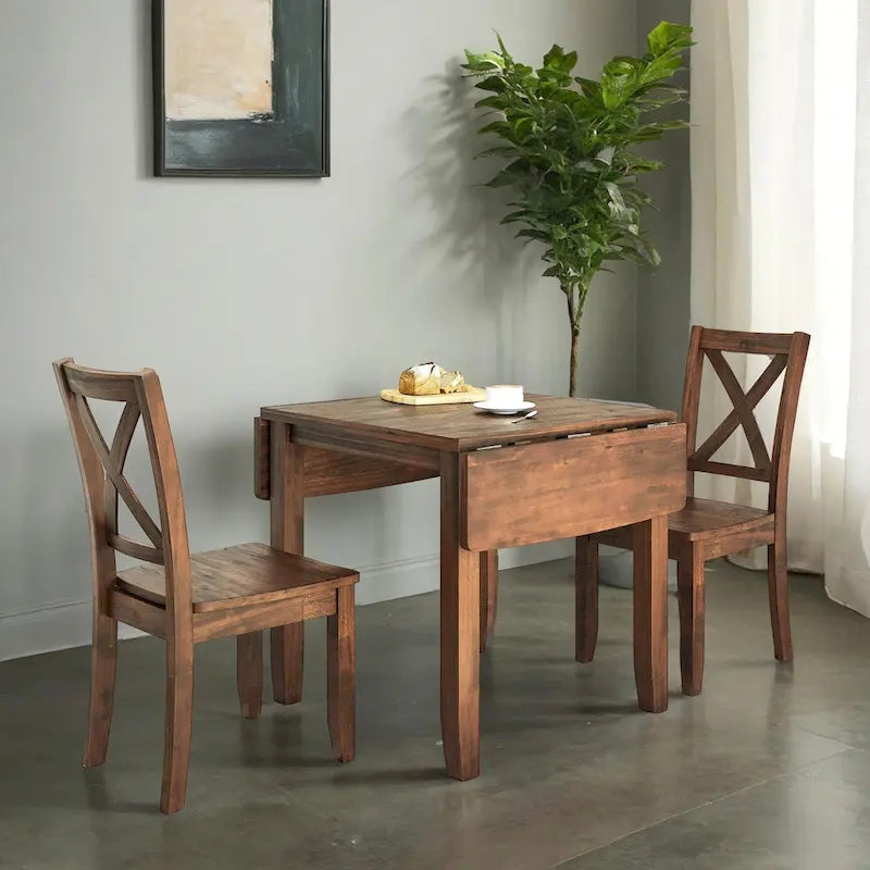 Table et chaises de coin-repas pliantes en bois
