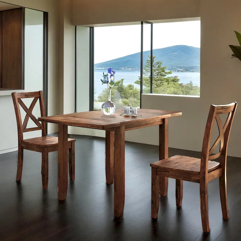 Table et chaises de coin-repas pliantes en bois
