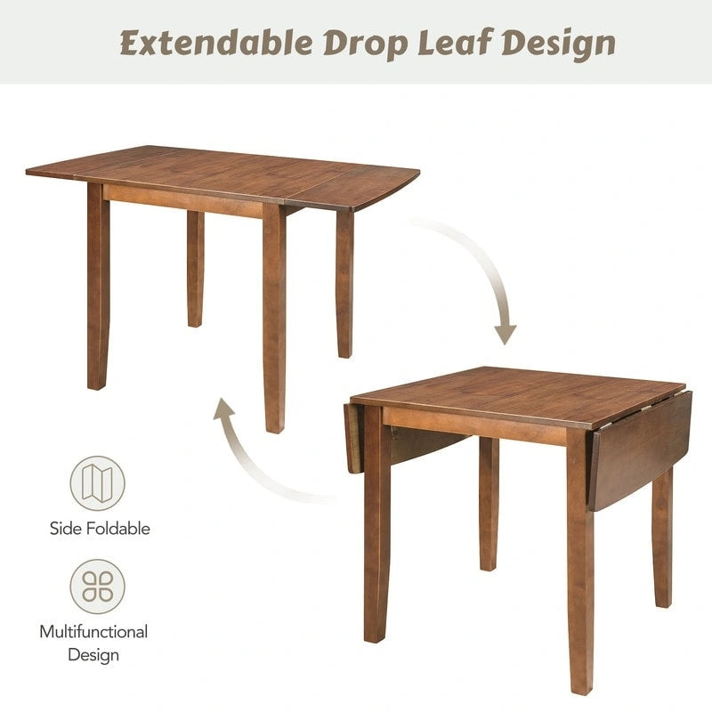 Table et chaises de coin-repas pliantes en bois