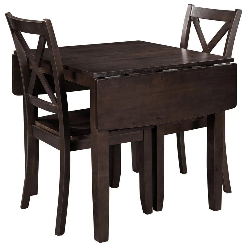 Table et chaises de coin-repas pliantes en bois