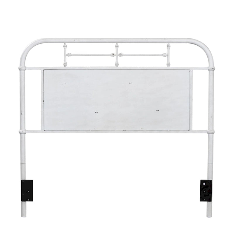 Tête de lit en métal vieilli style Queen size - Blanc antique ou Bleu marine