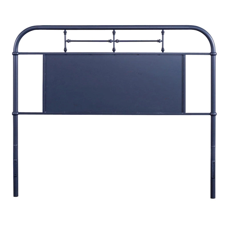 Tête de lit en métal vieilli style Queen size - Blanc antique ou Bleu marine