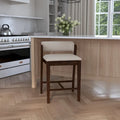 Tabouret de comptoir en bois moderne à dossier bas