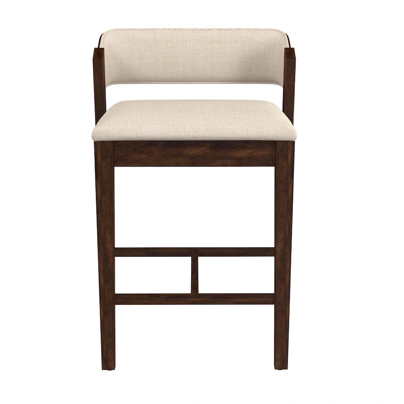 Tabouret de comptoir en bois moderne à dossier bas