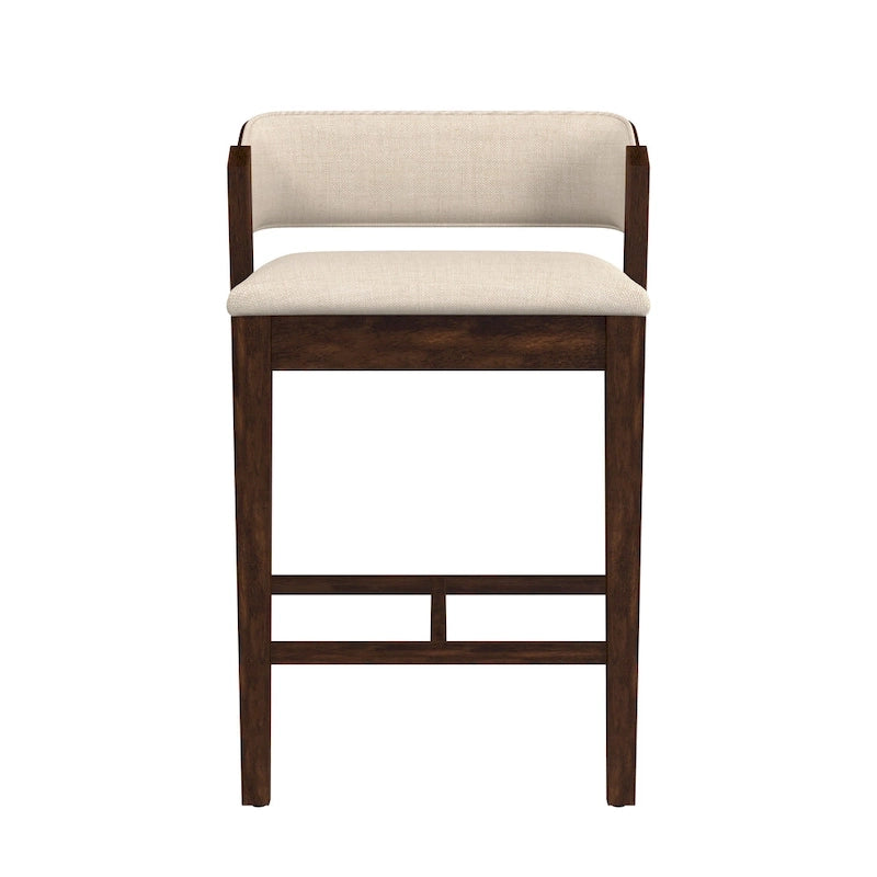Tabouret de comptoir en bois moderne à dossier bas