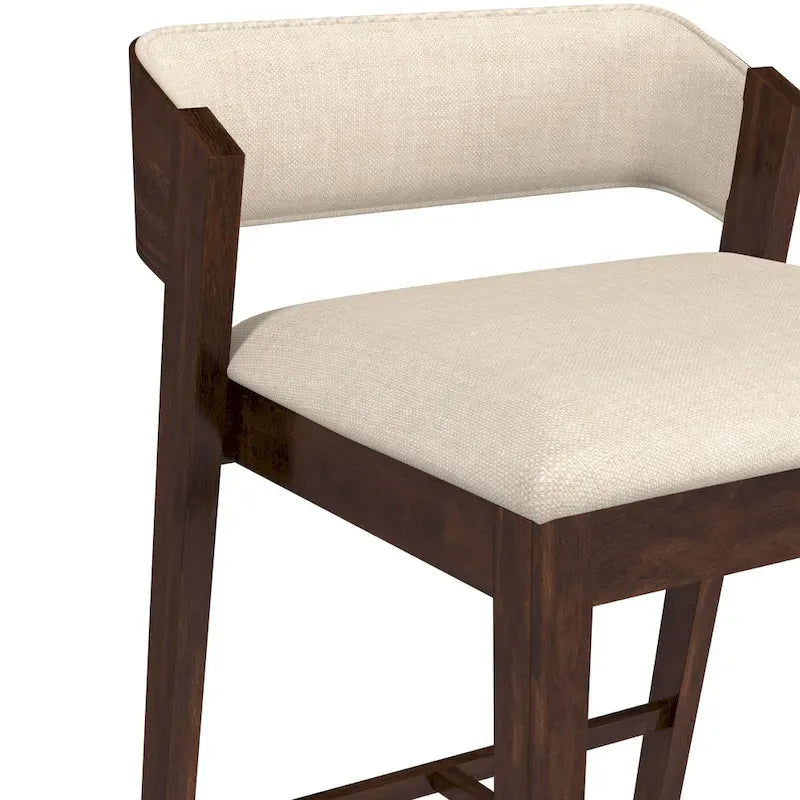 Tabouret de comptoir en bois moderne à dossier bas