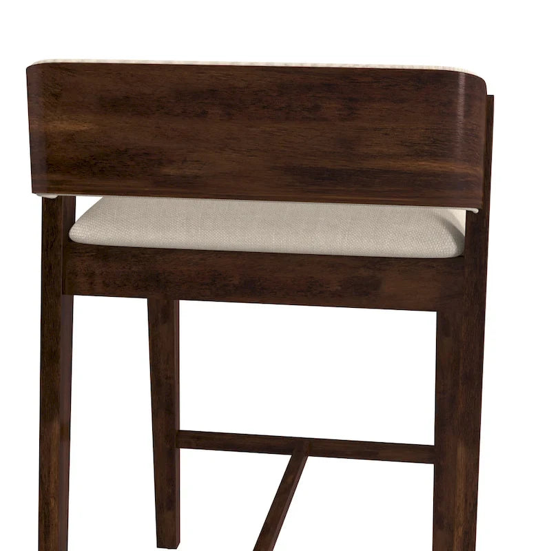 Tabouret de comptoir en bois moderne à dossier bas