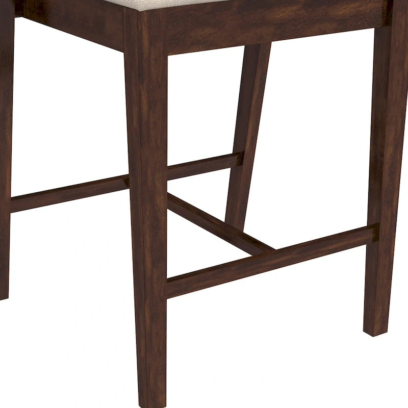 Tabouret de comptoir en bois moderne à dossier bas