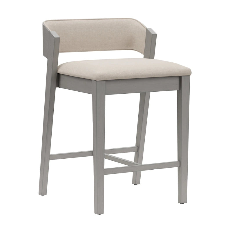 Tabouret de comptoir en bois moderne à dossier bas