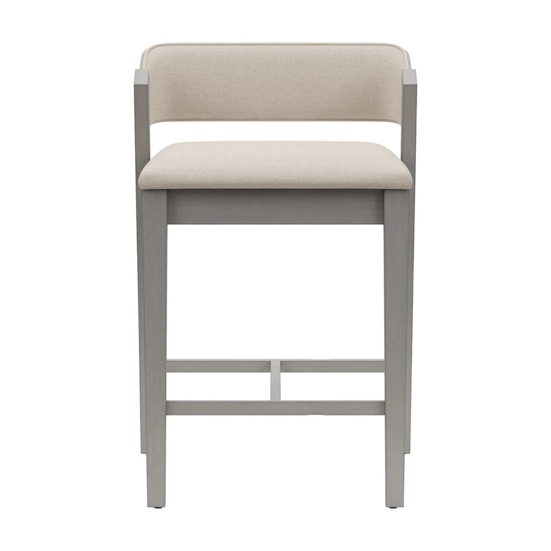 Tabouret de comptoir en bois moderne à dossier bas