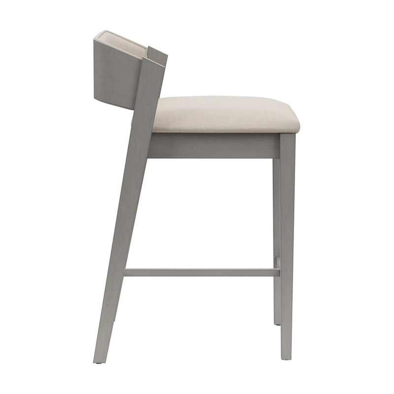 Tabouret de comptoir en bois moderne à dossier bas