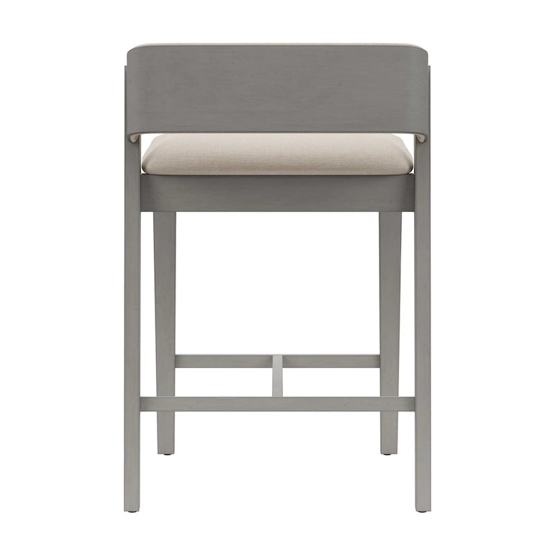 Tabouret de comptoir en bois moderne à dossier bas