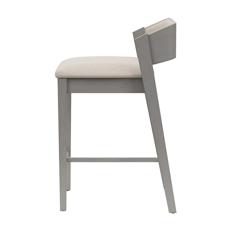 Tabouret de comptoir en bois moderne à dossier bas