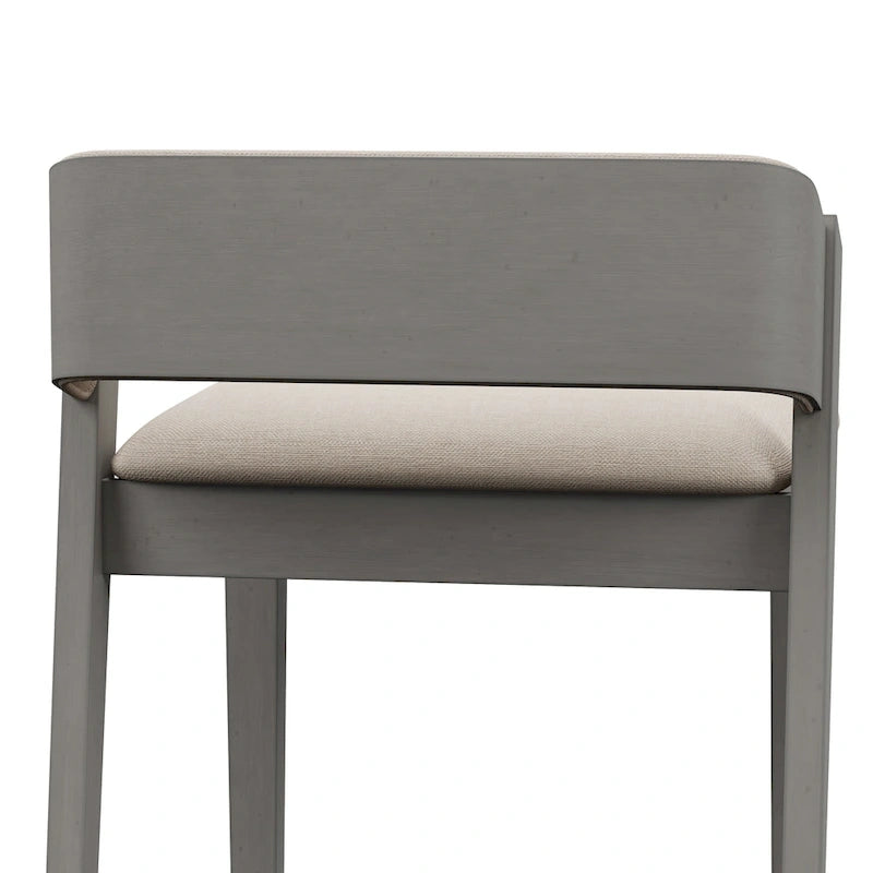 Tabouret de comptoir en bois moderne à dossier bas