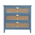 Meuble de rangement en rotin à 3 tiroirs pour chambre à coucher et salon