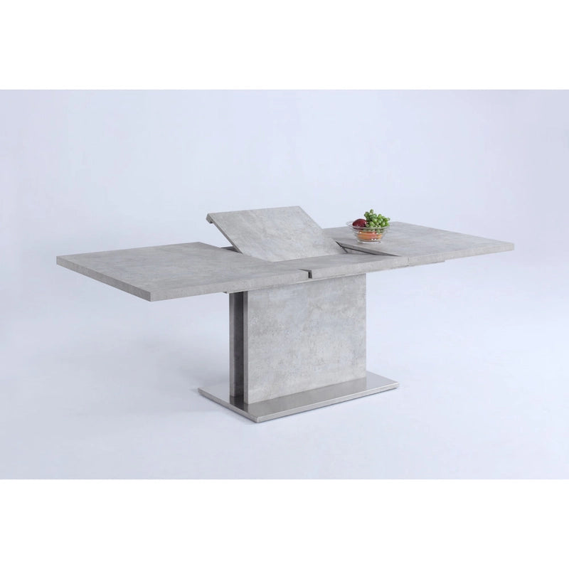 Table de salle à manger en stratifié extensible gris