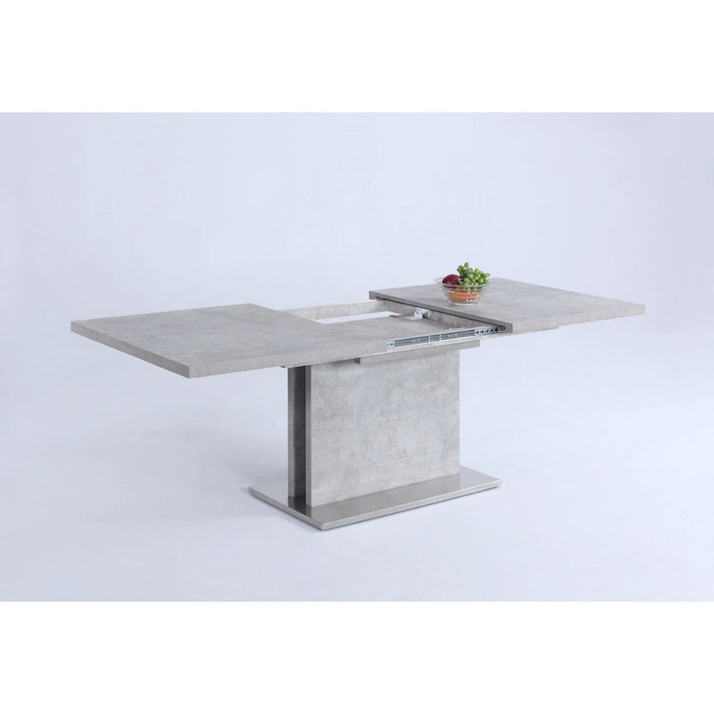 Table de salle à manger en stratifié extensible gris