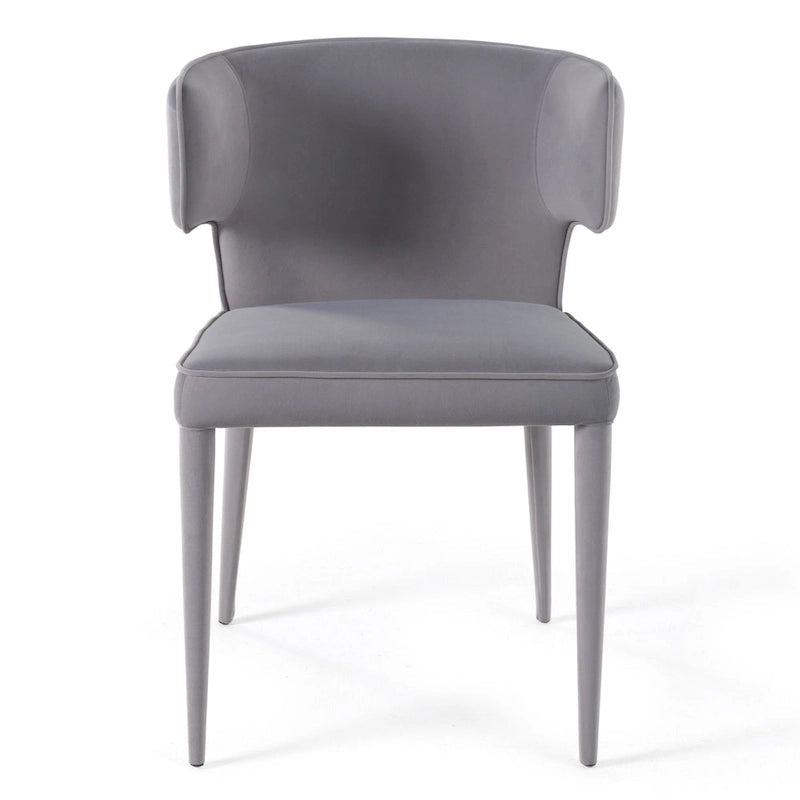 Fauteuil moderne en velours gris