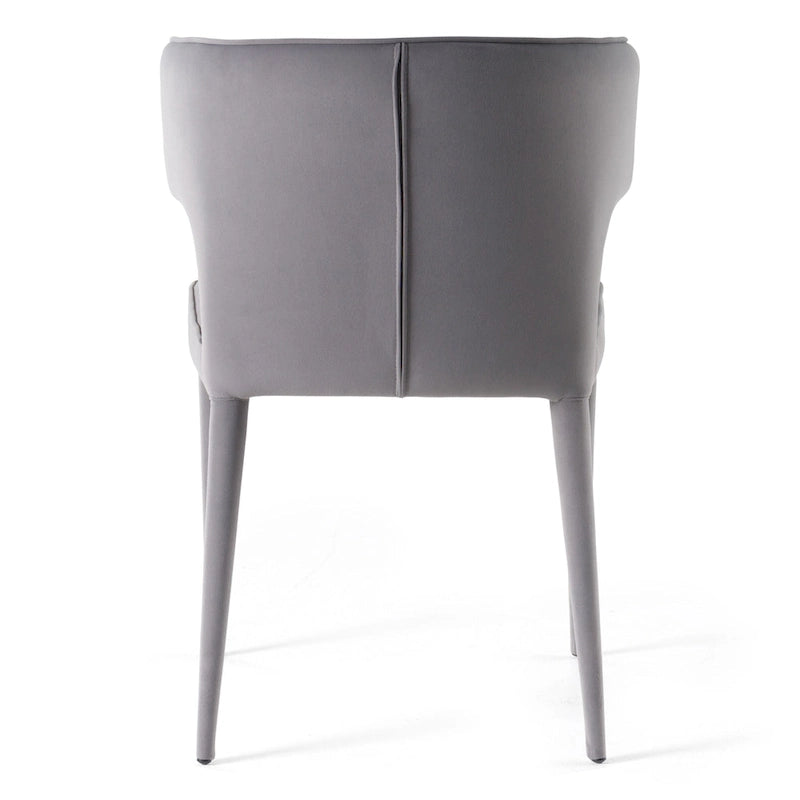 Fauteuil moderne en velours gris