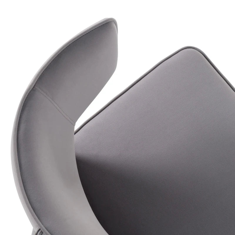 Fauteuil moderne en velours gris